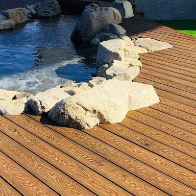 İyi bir fiyat. Patios 3D Kompozit Çatı Ticari WPC Çürük Çatı Profili çevrimiçi